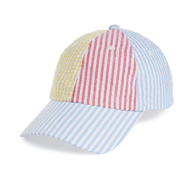 Club Room Mens Striped Baseball Hat Blue Pink Adjustable Cap