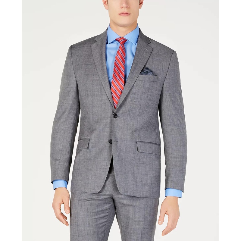 Lauren Ralph Lauren Men's Classic Fit Ultra Flex 42L Suit Jacket Grey Blue
