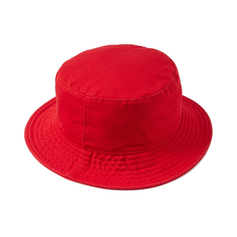 Sun Stone Men's Denim Bucket Hat Red OS