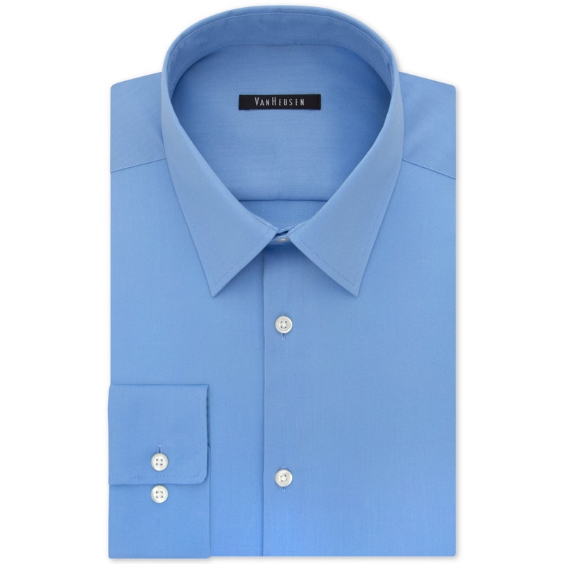 Van Heusen Men's Slim Fit Flex Collar Button Down Dress Shirt Blue 14.5 / 32-33