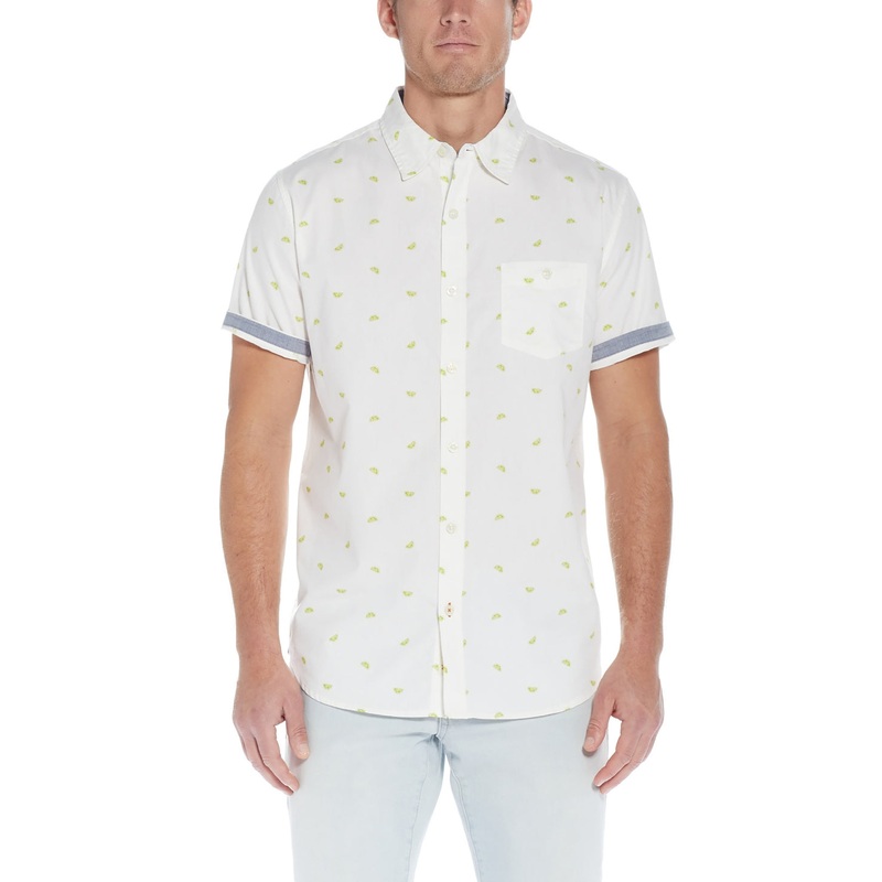 Weatherproof Vintage Men's Short Sleeve Button Down Shirt White Small