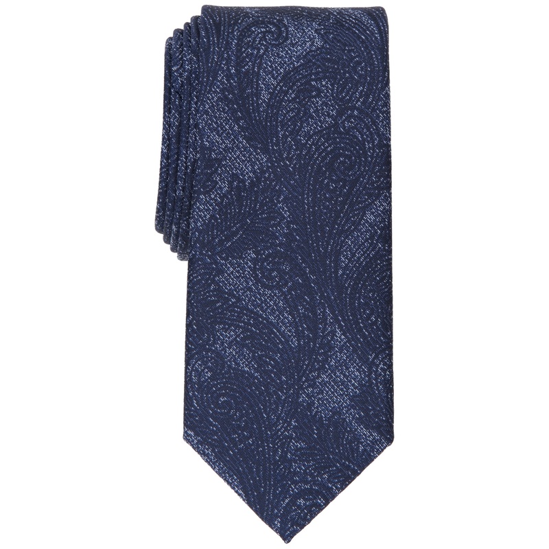 Alfani Men's Marston Paisley Necktie Navy Rose