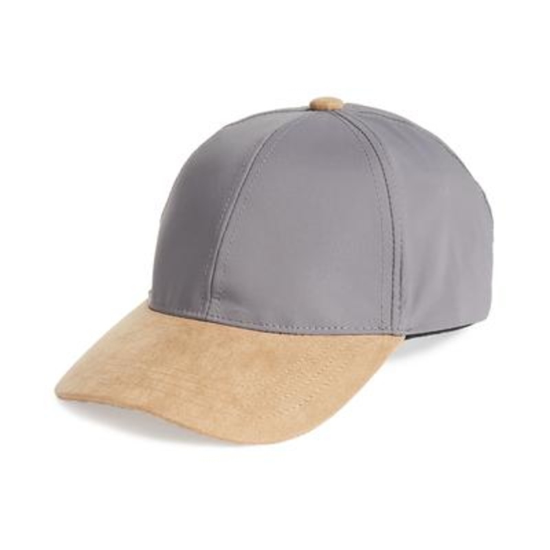 Alfani Mens Colorblock Baseball Hat Grey Beige ONE SIZE