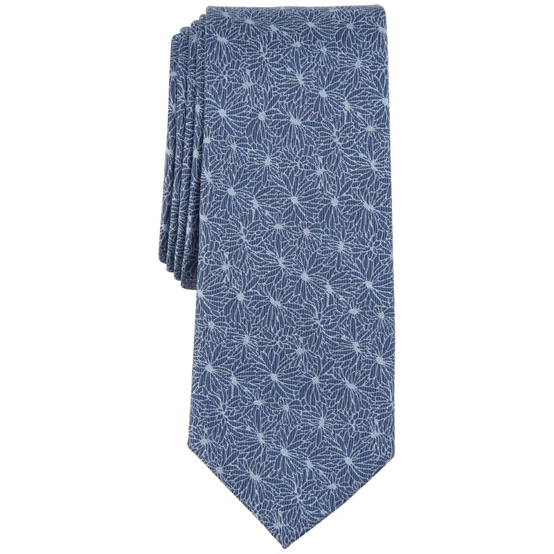 Bar Iii Men's Capri Floral Tie Blue Necktie