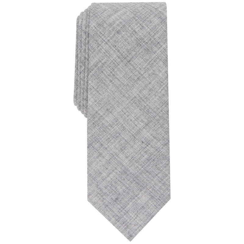 Bar III Men's Grenier Solid Tie Grey Necktie