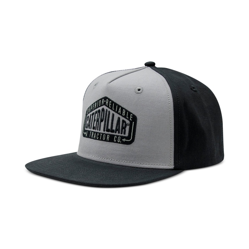 Caterpillar Men's Open Sign Flat Brim Hat Black OS