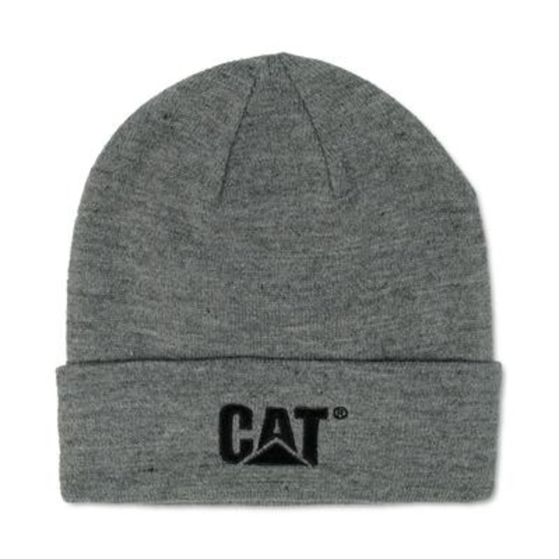 Caterpillar Mens Trademark Cuff Beanie Hat Dark Heather Grey OS Unisex