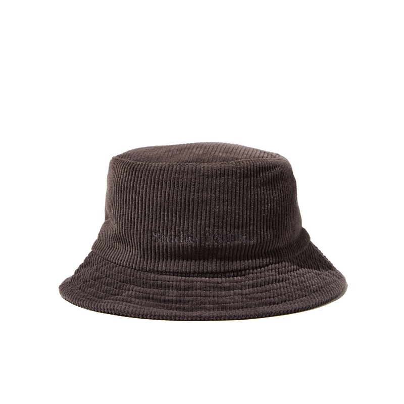 COTTON ON Mens Bucket Hat Washed Black Corduroy
