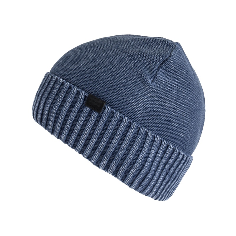 Levis Mens Acid Washed Cuffed Navy Blue Beanie Hat