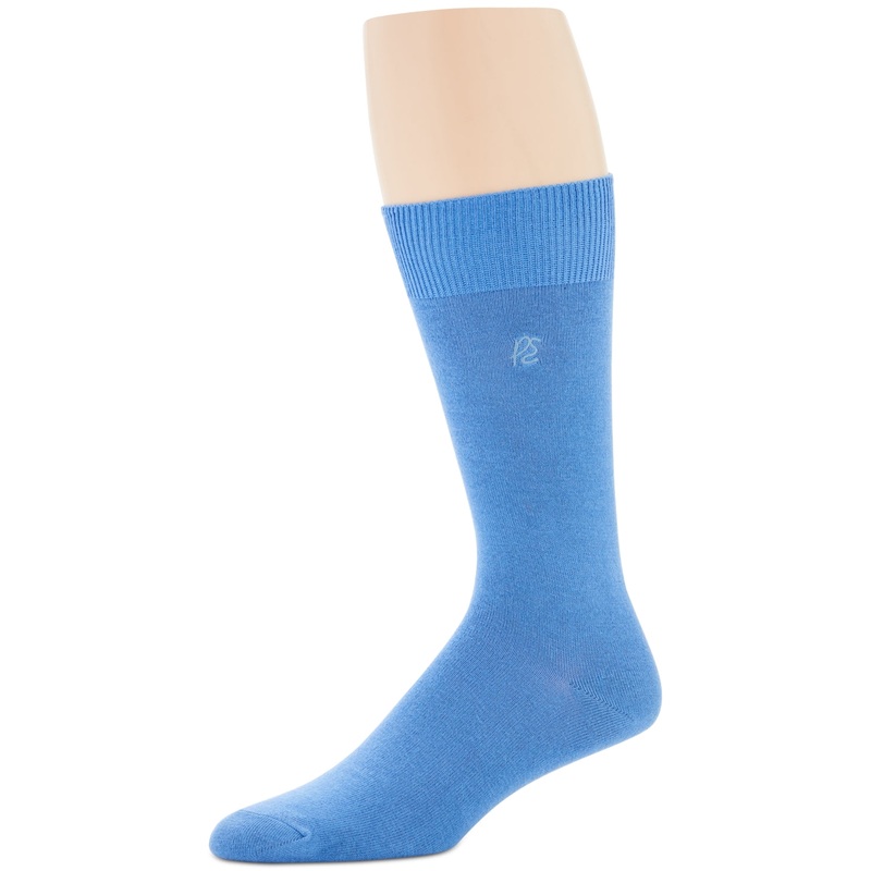 Perry Ellis Portfolio Rayon Crew Socks Blue OS