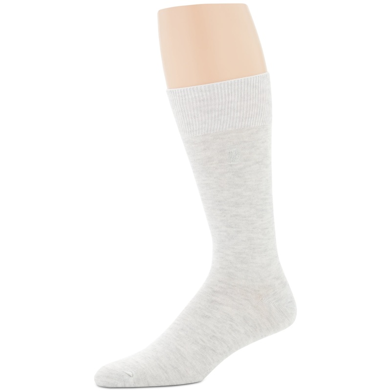 Perry Ellis Portfolio Rayon From Bamboo Crew Socks Grey