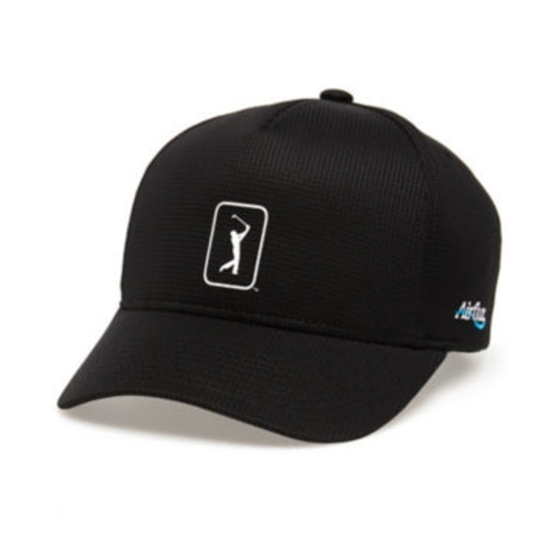 PGA TOUR Men's Airflux Mesh golf Hat Cap Black One Size