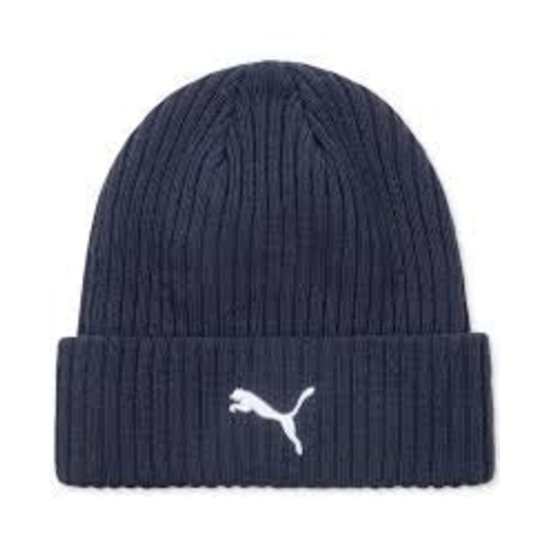 Puma Men's Cuffed Embroidered Logo Navy OSFA REG
