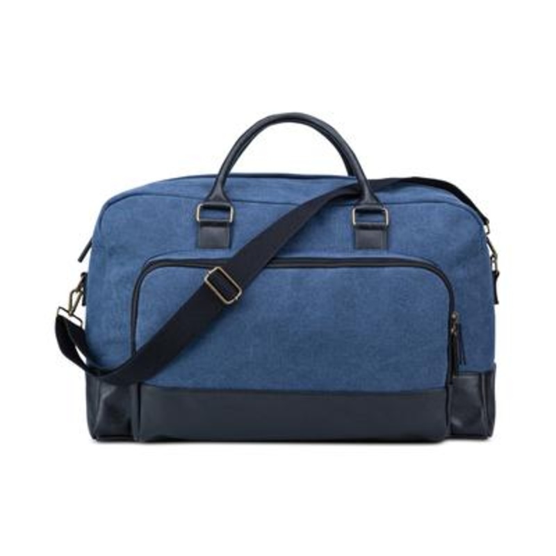 PX Men's Gunner Vegan Leather Blue Duffel Bag Blue One Size