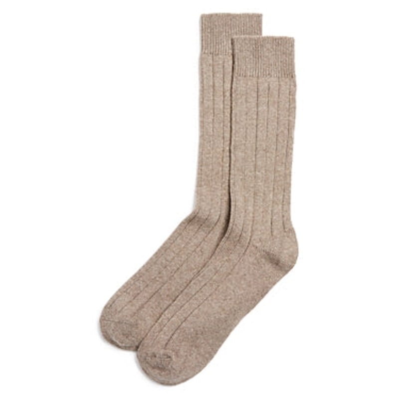 The Men's Store at Bloomingdales Mens Ribbed Cashmere Socks Taupe
