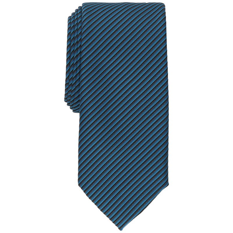 Alfani Men's Ciley Stripe Tie  Teal Turq/Aqua Necktie