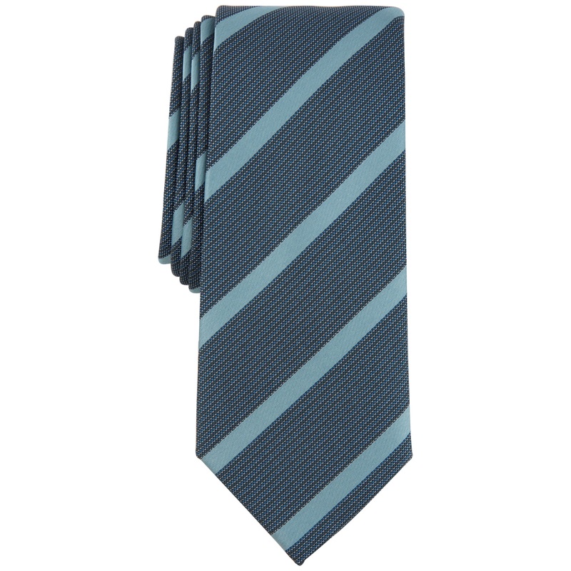 Alfani Men's Desbrosses Stripe Tie Petrol Green