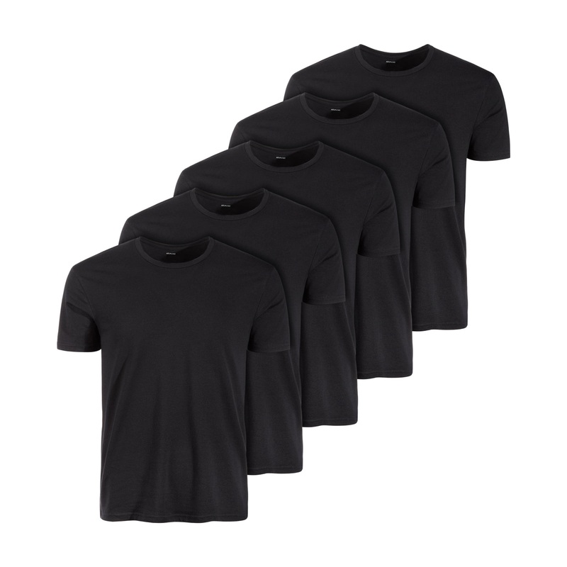 Alfani Mens 5 Pack Moisture-Wicking Underwear T Shirt Black Small