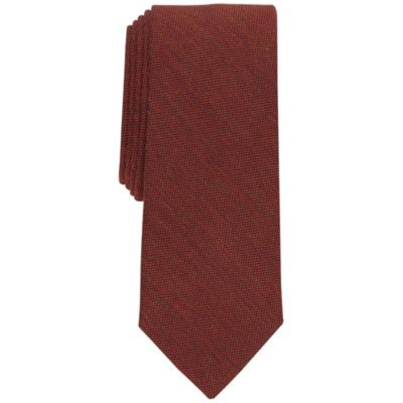 Bar Iii Men's Eton Skinny Tie Cognac Red Necktie