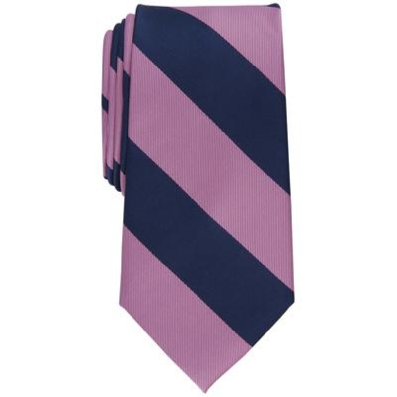 Club Room Men's Classic Stripe Tie Blue Pink Necktie