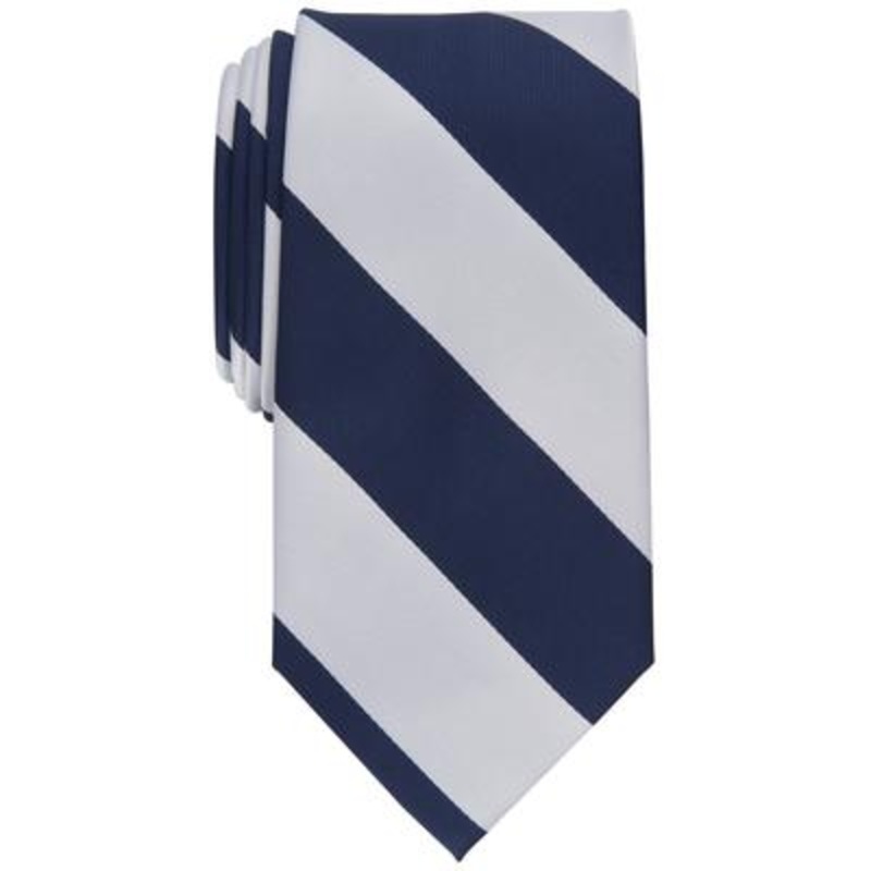 Club Room Men's Classic Stripe Tie Navy Blue Necktie