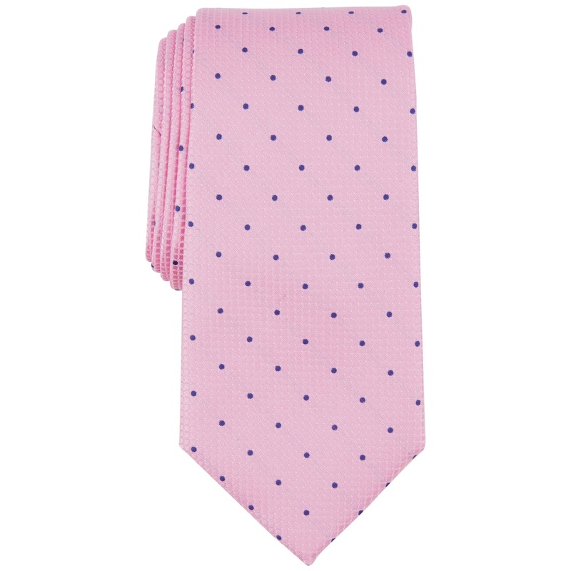 Club Room Men's Florence Dot Tie Pink Necktie