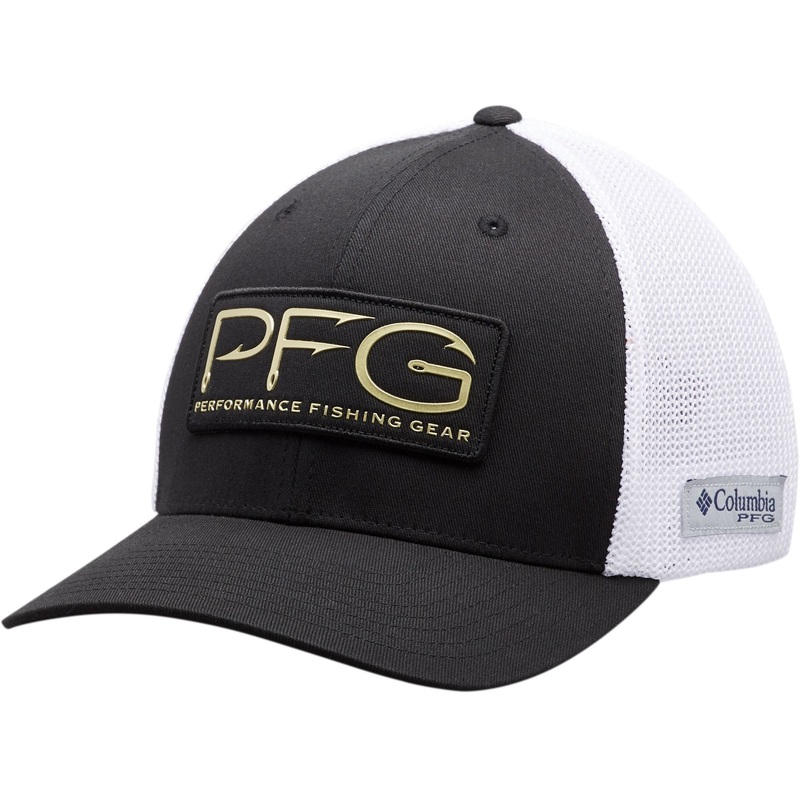 Columbia Men's PFG Mesh Flexfit Ball Cap Black Small Medium