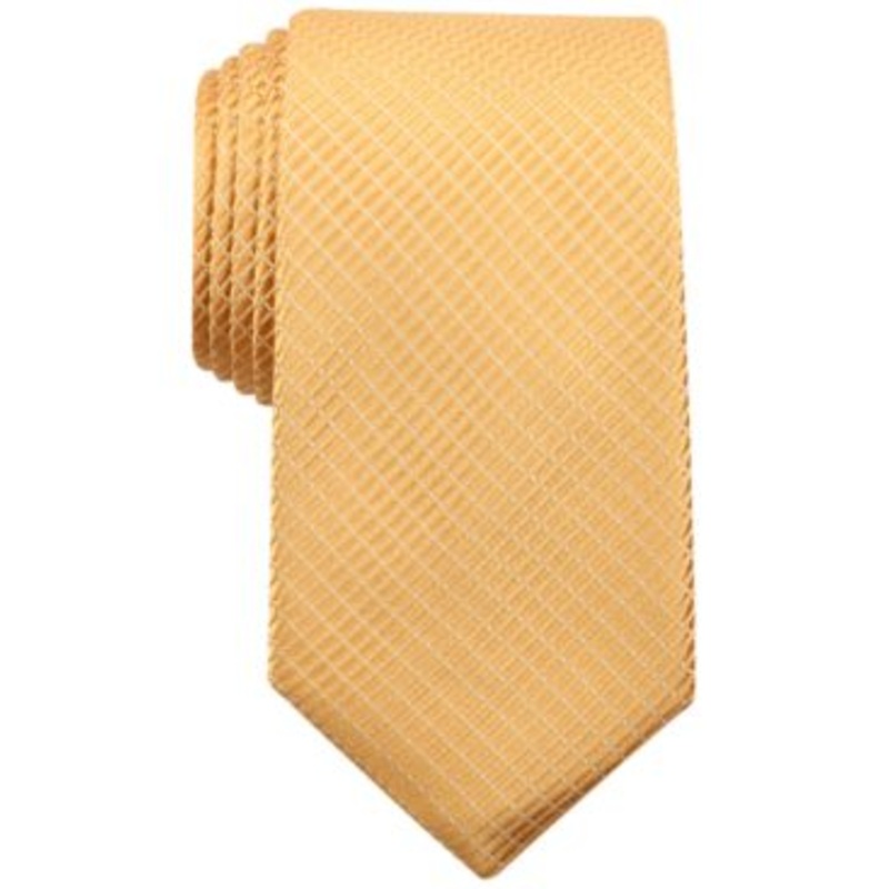Nautica Men's Necktie Adrift Grid Yellow Classic Tie Osfa Reg
