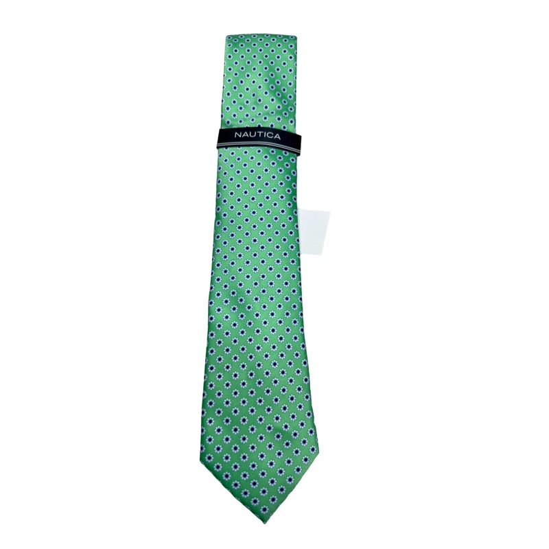 Nautica Mens Floral Green Necktie Tie