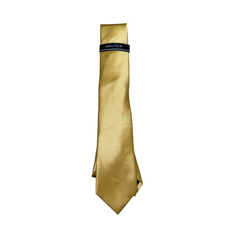 Nautica Mens Gold / Yellow Necktie Tie