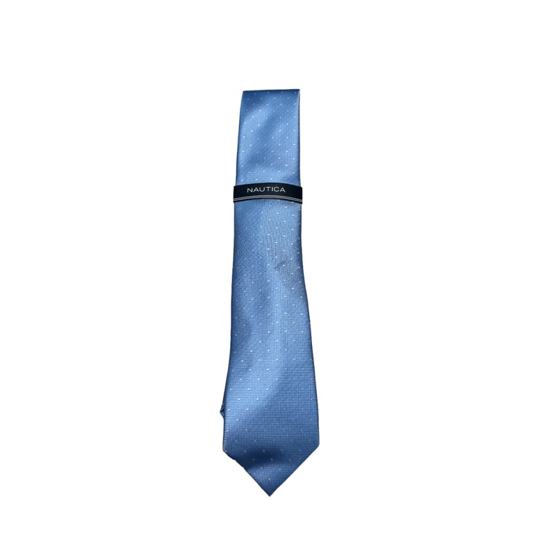 Nautica Mens Light Blue Dot Necktie Tie
