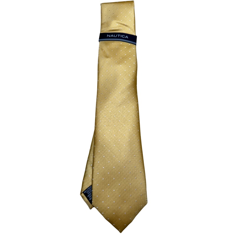Nautica Mens Yellow Dot Necktie Tie