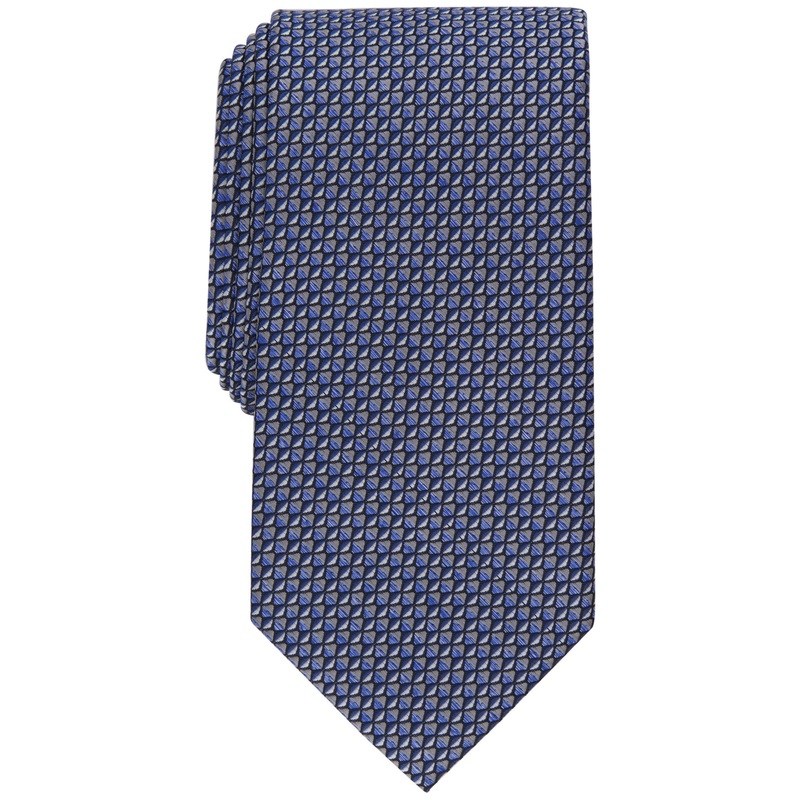 Perry Ellis Mens Serrano Mini Neat Tie Navy Blue ONE SIZE Necktie