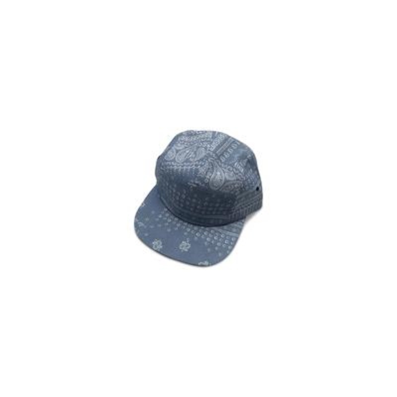 Sun Stone Mens Paisley Print Denim Blue Hat