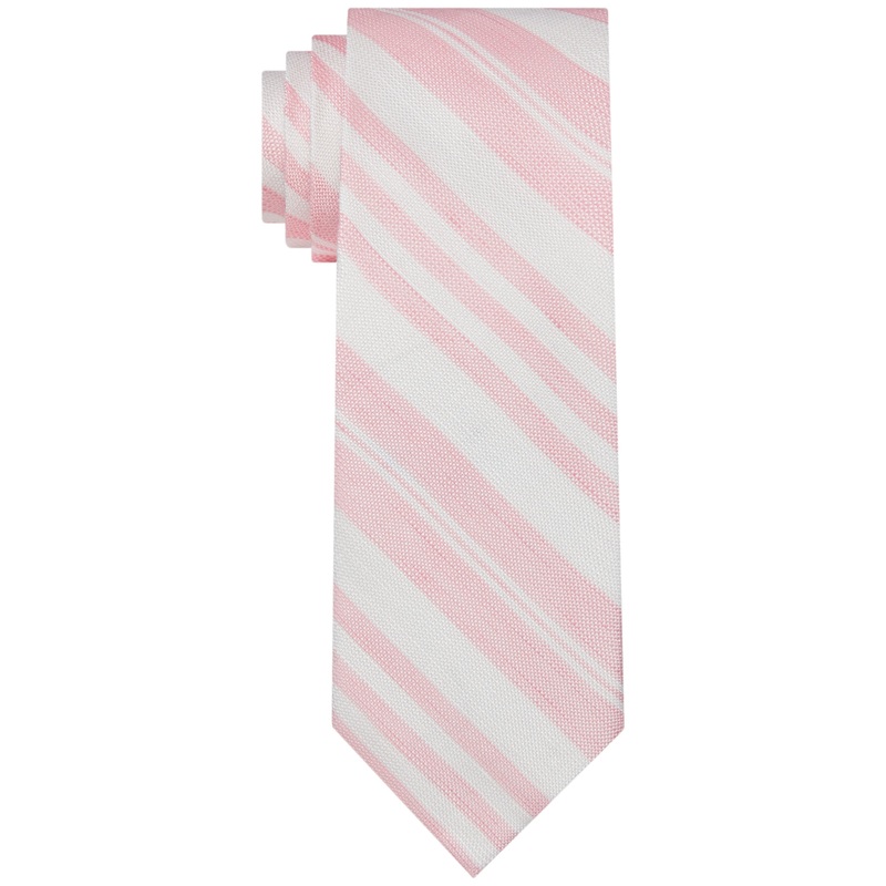 Tommy Hilfiger Men's Sullivan Multi Stripe Tie Pink Necktie