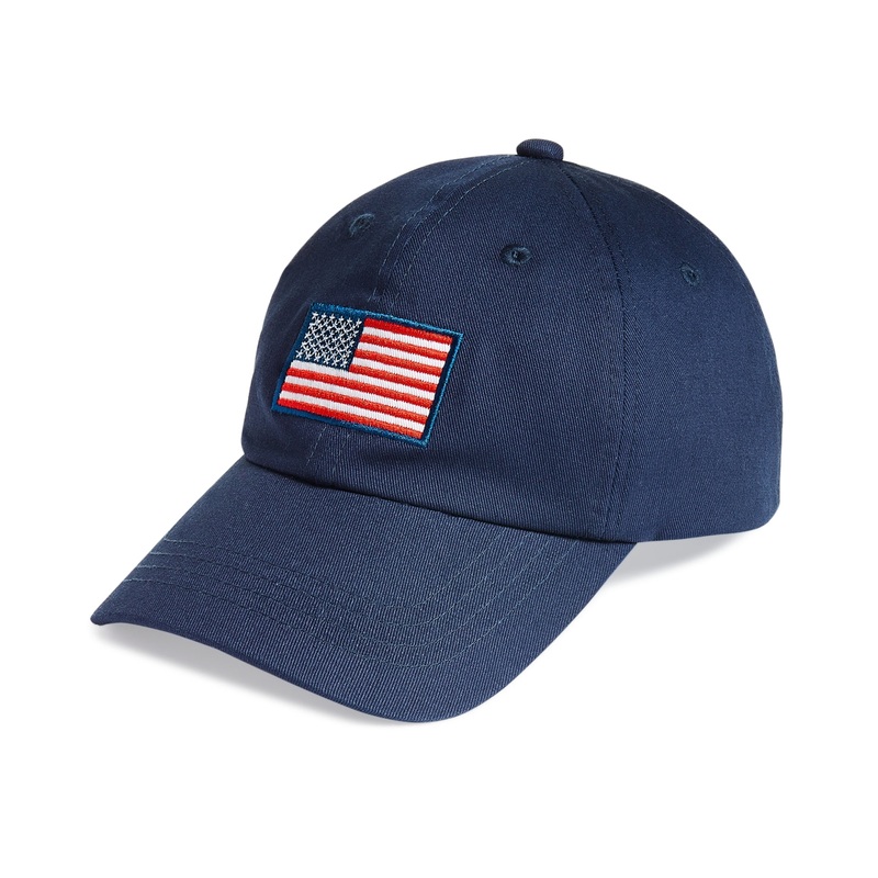 Club Room Mens Graphic Flag Navy Blue Baseball Cap Hat