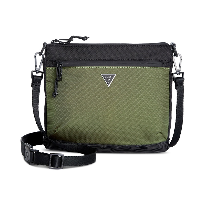 Guess Men's Crossbody Bag Green Black One Size