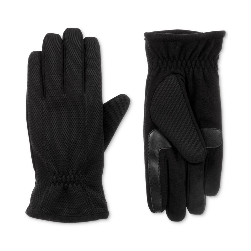 Isotoner Signature Men's Active Gloves Black  Large