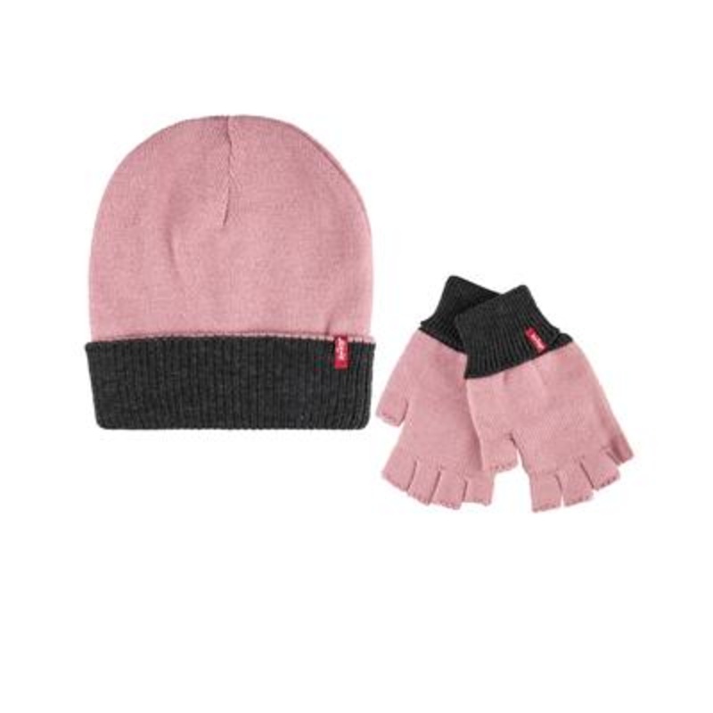 Levis Mens Reversible Pink Beanie Hat One Size