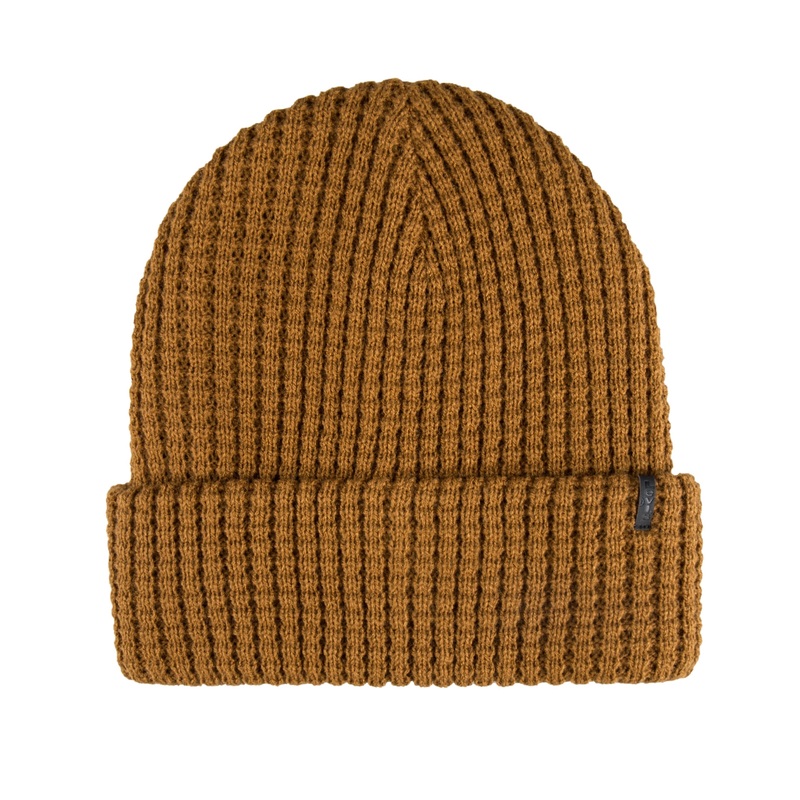 Levis Mens Two-in-One Reversible Tan Beanie Hat