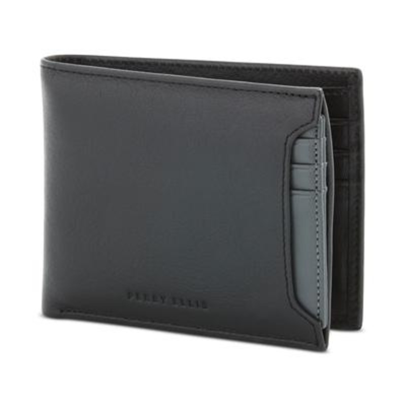Perry Ellis Portfolio Bifold Wallet - Black - ONE SIZE