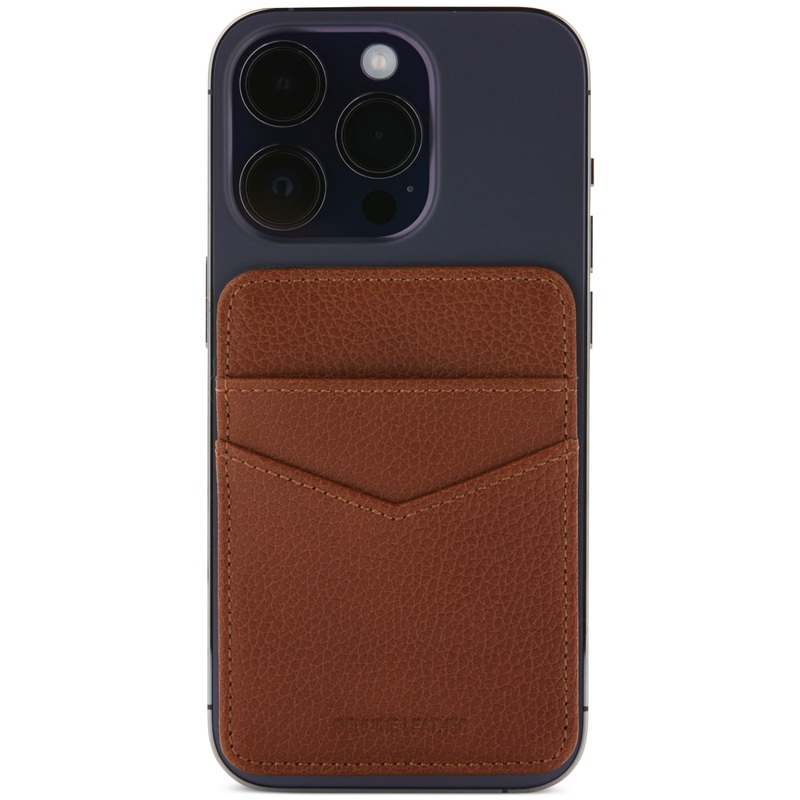 Perry Ellis Portfolio Men's Tan Pebble Card Holder Wallet
