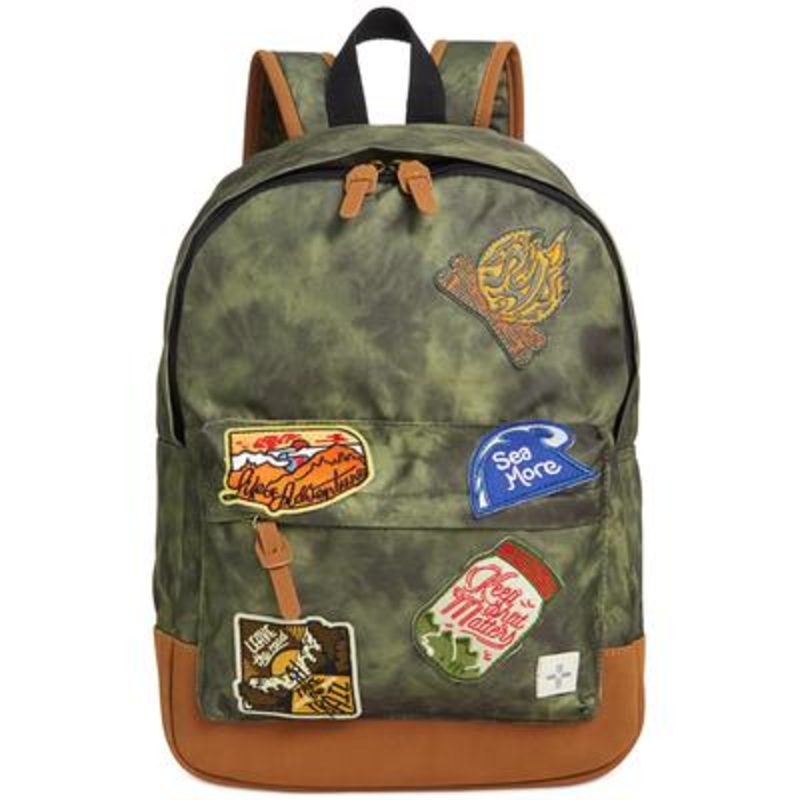 Sun Stone Riley patchwork backpack Bag green one size