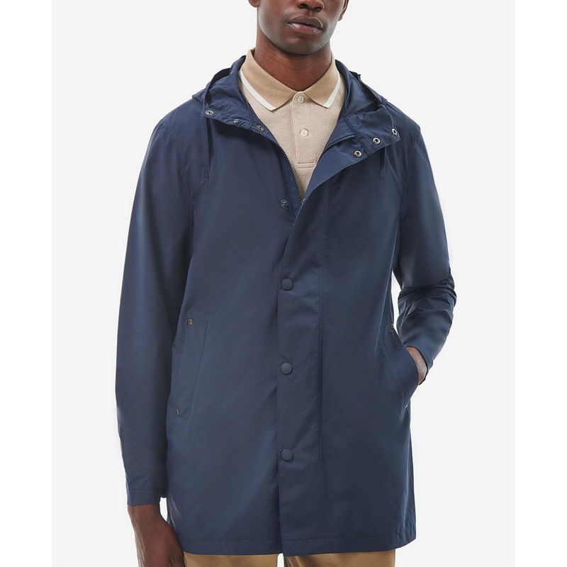 Barbour Mens City Lightweight Water-Resistant Jacket Navy Blue Large