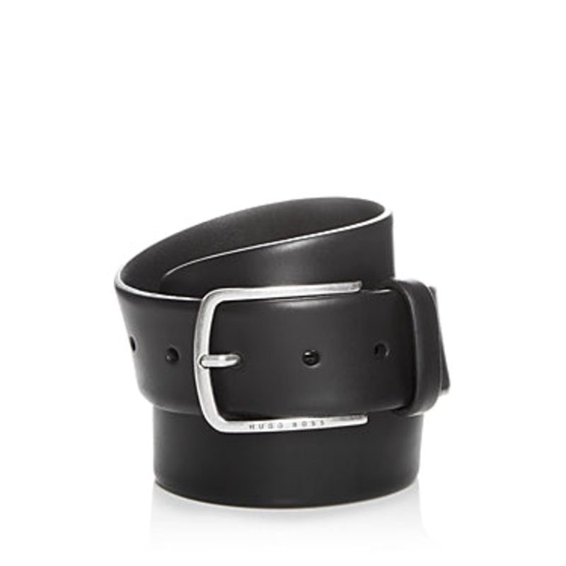Boss Hugo Boss Men's Sander Leather Belt Size 32 Black