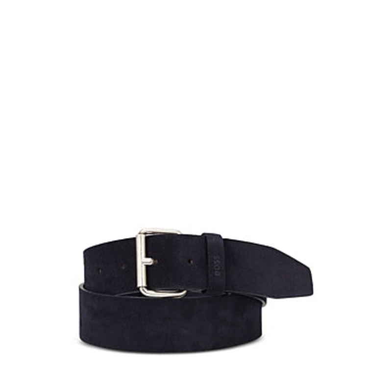 Boss Hugo Boss Men's Serge Leather Belt Size 34 Dark Navy Blue