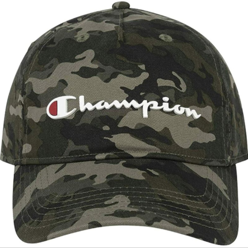 Champion Men's Green Camo Logo Cap OS