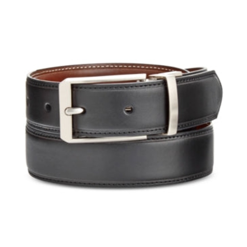 Club Room Mens Casual Belt Black Brown 32