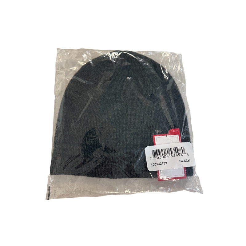 Club Room Mens Space-Dyed Black Beanie Hat One Size Fits All