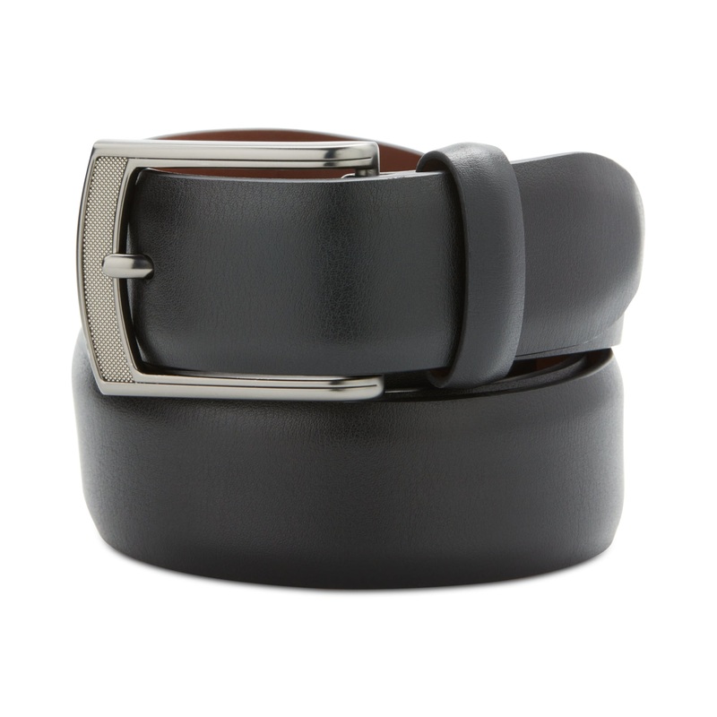 Perry Ellis Portfolio Men's Gunmetal Black Belt 36 Waist